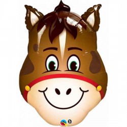 Smiling Horse Head Foil Balloon
