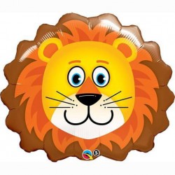 Smiling Lion Head Foil Balloon
