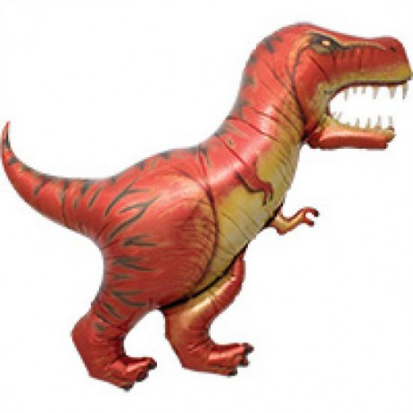 Dinosaur Foil Balloon-  Red T-Rex
