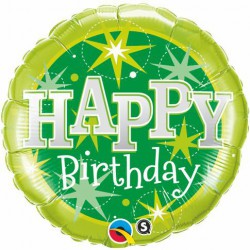 Happy Birthday Foil Balloon - Green