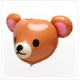 Teddy Bear Face Foil Balloon- Brown