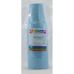 Party Cups 25 Pce, 285ml - Light Blue