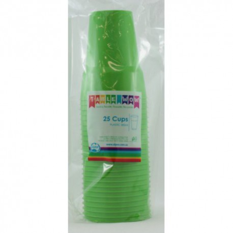 Party Cups 25 Pce, 285ml - Lime Green