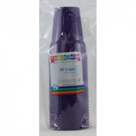 Party Cups 25 Pce, 285ml - Purple