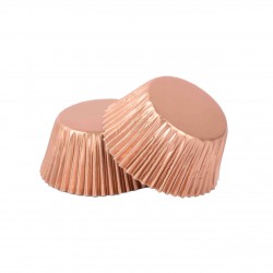 Mini Foil Cupcake Cases -Rose Gold