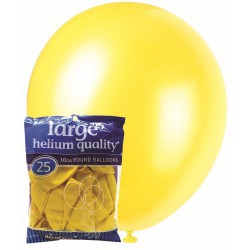 Decorator Balloons 25pce - Yellow