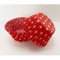 Polka Dot Pattern Cupcake Cases - Red and White