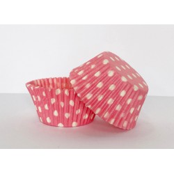 Polka Dot Pattern Cupcake Cases - Pink and White