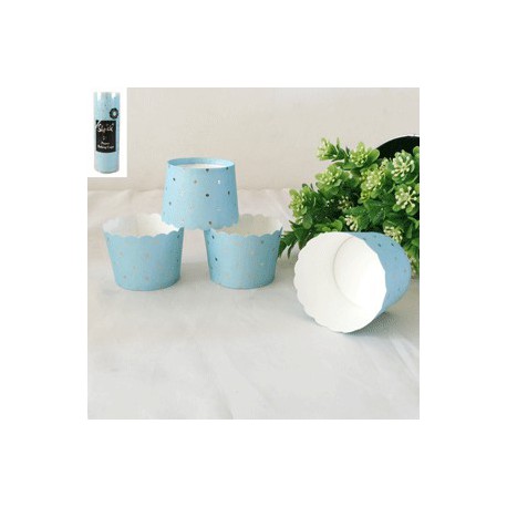 Paper Baking Cups-  Dotty Blue