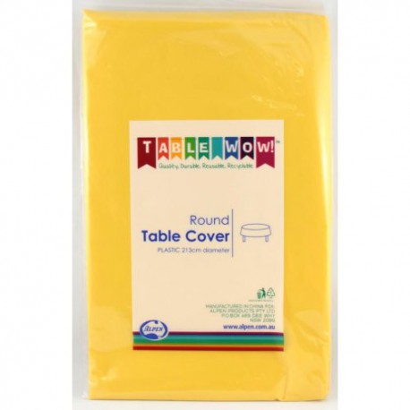 Table Cover Round - Yellow