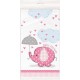 Umbrellaphant Baby Shower Pink Plastic Table cover 