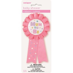 Baby Shower "Mum to Be" Award ribbon- Pink