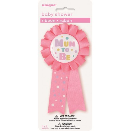 Baby Shower "Mum to Be" Award ribbon- Pink