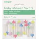 Baby Shower Favours-Mini Baby Bottles 24 pack - Assorted Colours