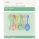 Baby Shower Favours- Baby Rattles 6 Pack- Assorted Colours
