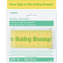 Baby Shower Measuring Tape Game - How big is the Bump!