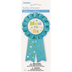 Baby Shower "Mum to Be" Award ribbon- Blue
