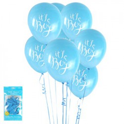 Baby Shower It's a Boy  Balloons Pack of 6- Blue