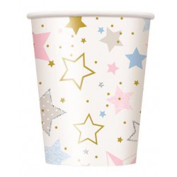  Baby Shower  Twinkle Twinkle Little Star Large Paper Cups- 8 Pack 
