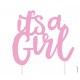 Baby Shower  It's a Girl Cake Topper- Pink