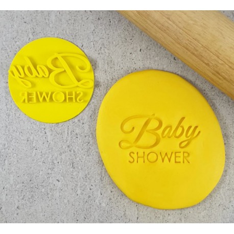 Baby Shower (dual font) Cookie Embosser