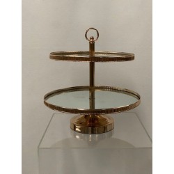 HCS11- 2 tier Cake Stand- Rose Gold FOR HIRE 