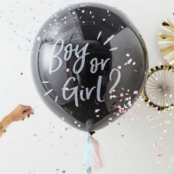 *INFLATED* Gender Reveal Balloon with Tassel