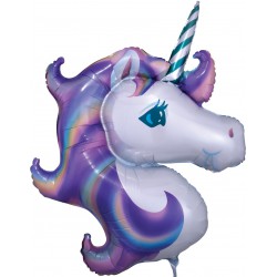 Purple  Unicorn head foil balloon