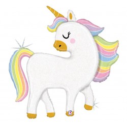 Glitter Pastel unicorn foil balloon