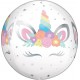 Unicorn Party Clear Orb balloon
