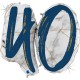*INFLATED * Marble Mate Foil number Balloon - 40 BLUE