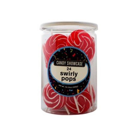 Mini Swirly Red Pops- 24 pack