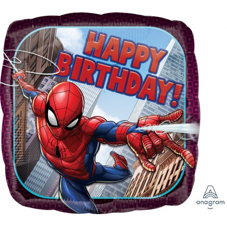 Spiderman Happy Birthday square Foil Balloon