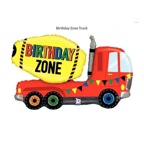Birthday Zone Truck Foil Balloon
