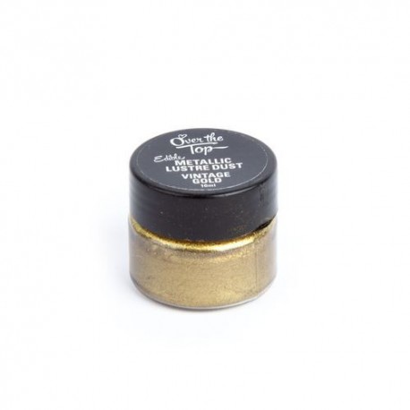 Over the Top- Edible Metallic  Lustre Dust - Vintage Gold 10ml