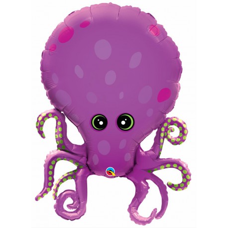 Purple Octopus Foil Balloon
