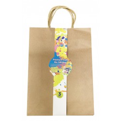 Premium Craft Gift Bag 35cm x 25cm x 10cm- 3 PACK