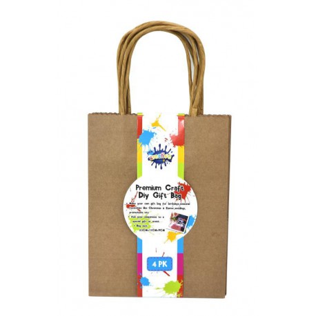 Premium Craft Gift Bag  20cm x 15cm x 9cm- 4 PACK