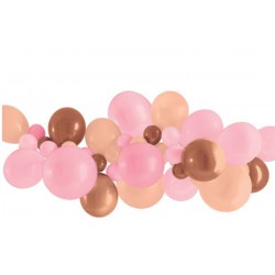 Balloon Garland- Pink and Rose Gold