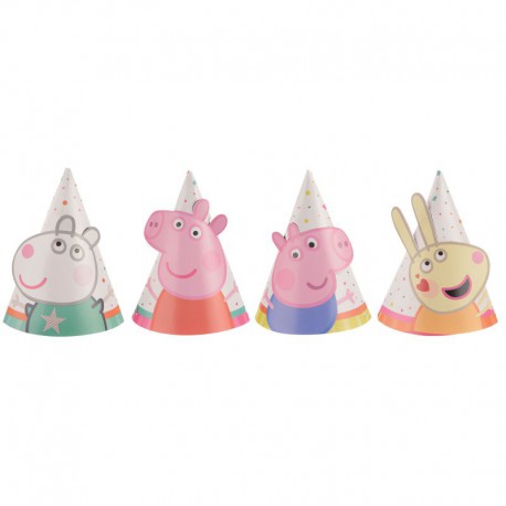 Peppa Pig Mini Party Hats 8pk
