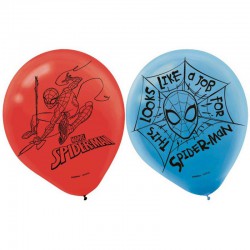 Spiderman Balloons Pack of 6
