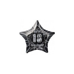 Happy 18th Birthday  45cm Foil Black