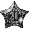 Happy 21st Birthday 45cm Black Foil
