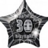 Happy 30th Birthday 45cm Black Foil