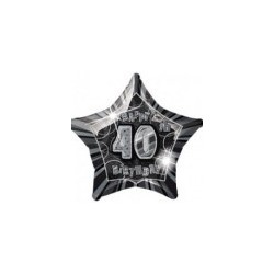 Happy 40th Birthday 45cm Black Foil