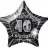 Happy 40th Birthday 45cm Black Foil