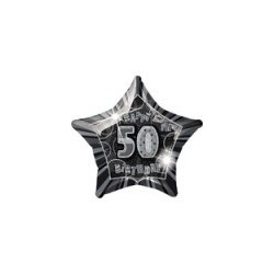  Happy 50th Birthday 45cm Black Foil