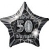  Happy 50th Birthday 45cm Black Foil
