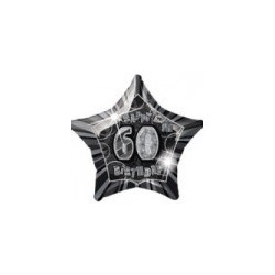 Happy 60th Birthday 45cm Black Foil